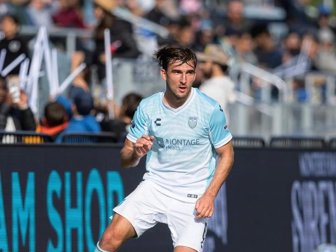 Luka Malesevic in match action for Monterey Bay FC