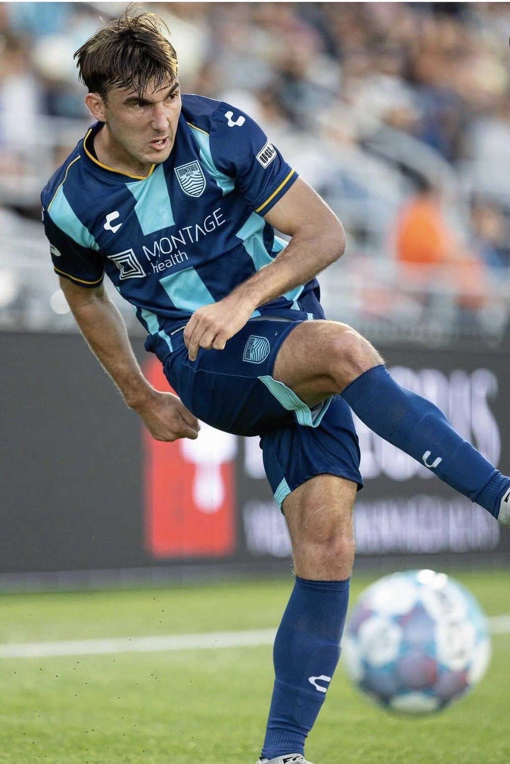 Luka Malesevic in match action for Monterey Bay FC