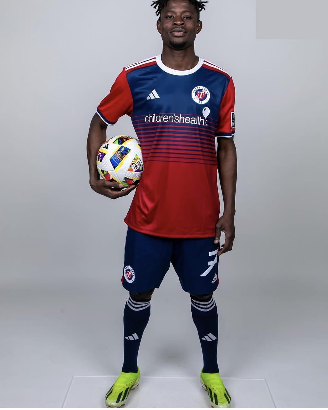 Abdoul Zanne portrait in North Texas SC kit